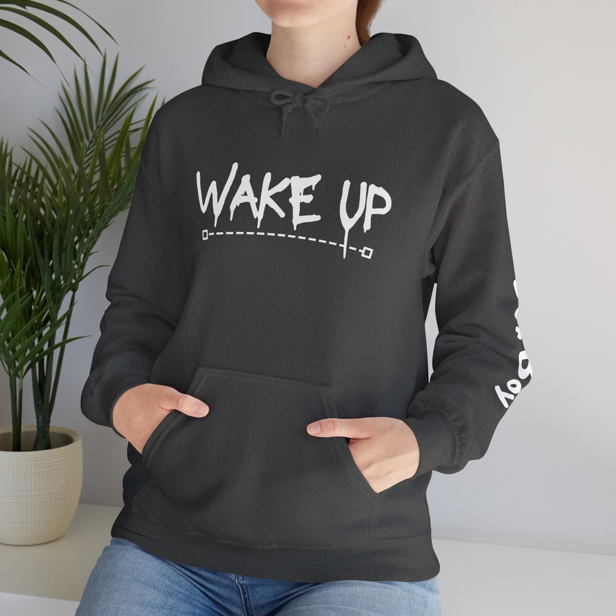 Wake Up - GRY - Unisex Heavy Blend™ Hooded Sweatshirt