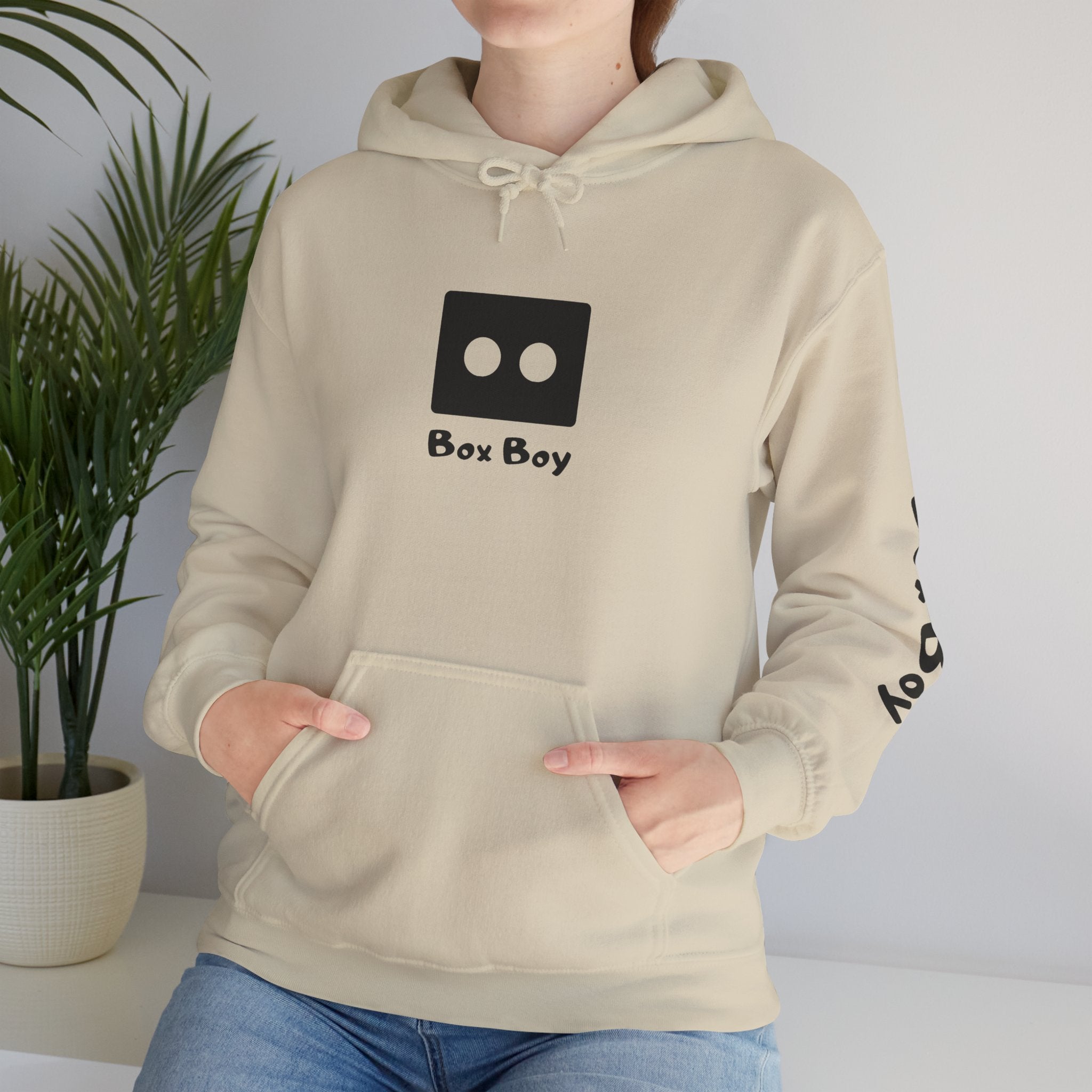 Box Boy - Sand - Unisex Heavy Blend™ Hooded Sweatshirt