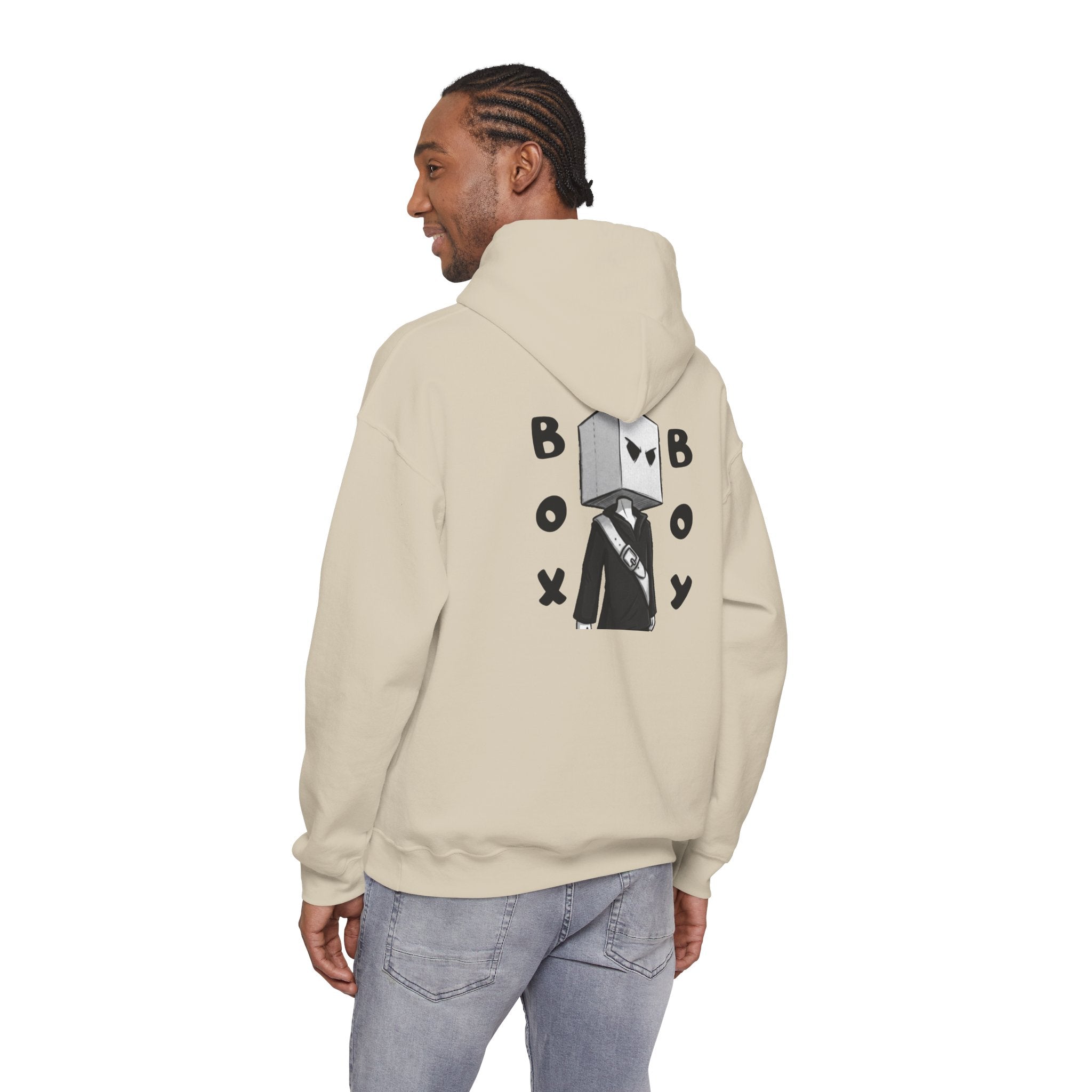 Box Boy - Sand - Unisex Heavy Blend™ Hooded Sweatshirt