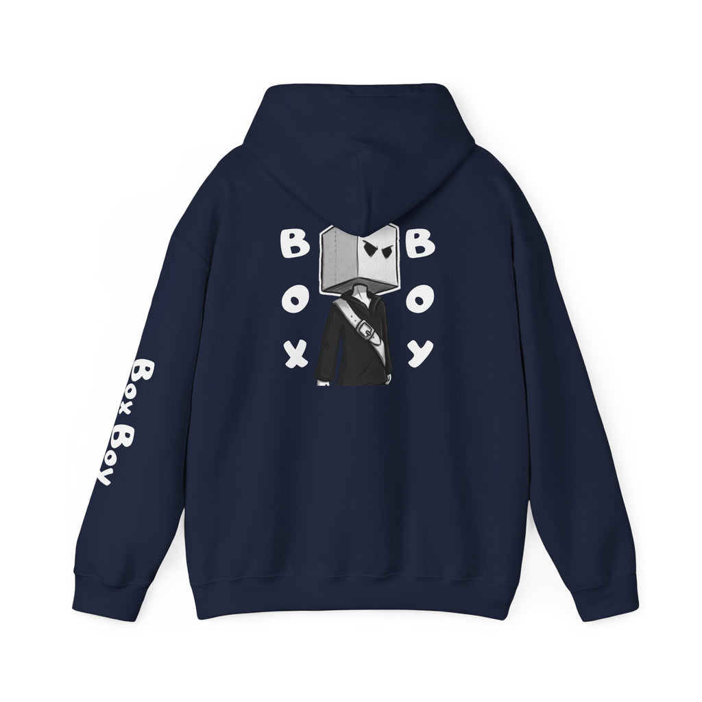Box Boy - Navy - Unisex Heavy Blend™ Hooded Sweatshirt