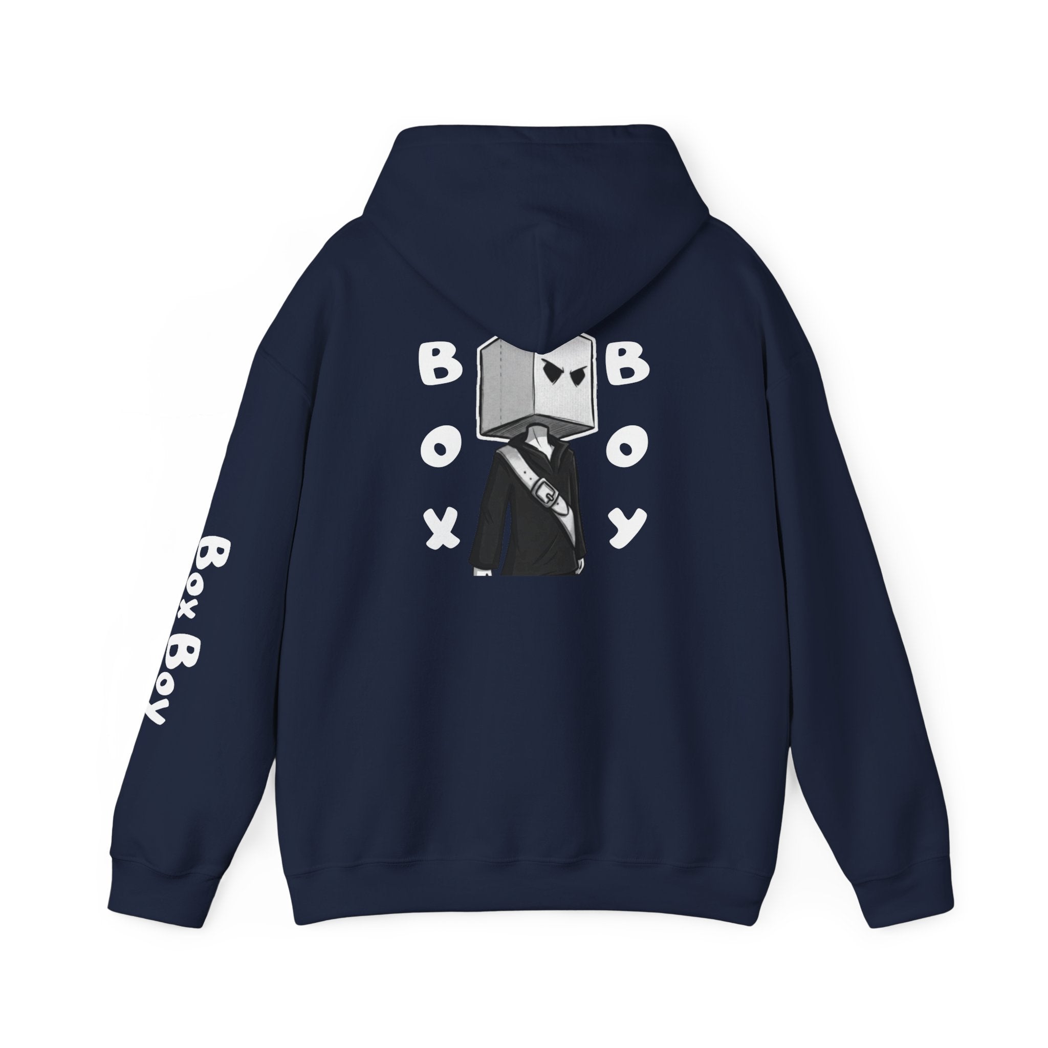 Box Boy - Navy - Unisex Heavy Blend™ Hooded Sweatshirt