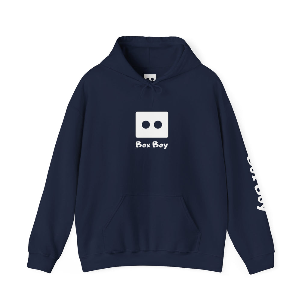 Box Boy - Navy - Unisex Heavy Blend™ Hooded Sweatshirt