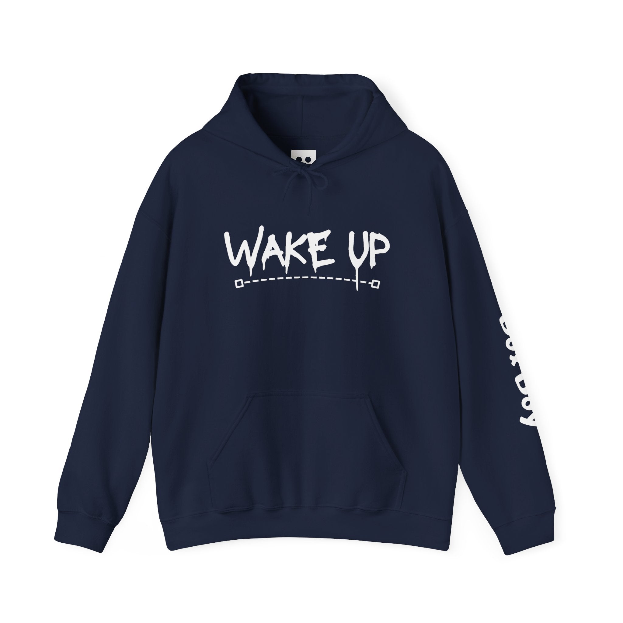 Wake Up - NAVY - Unisex Heavy Blend™ Hooded Sweatshirt
