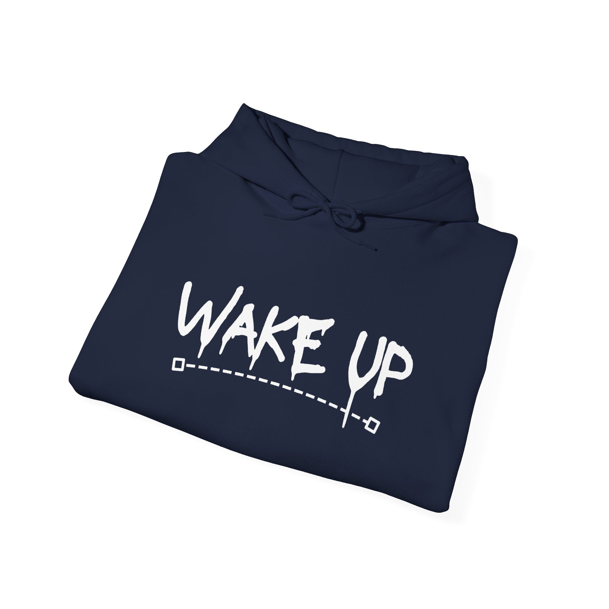 Wake Up - NAVY - Unisex Heavy Blend™ Hooded Sweatshirt